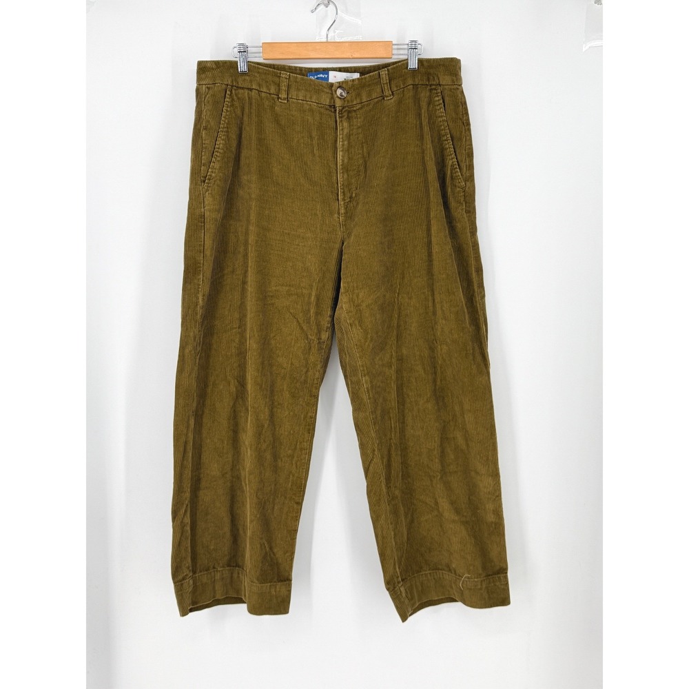 Womens Ivy Trad Corduroy High-Rise Wide Leg Pants Wide Wale Academia Size 16